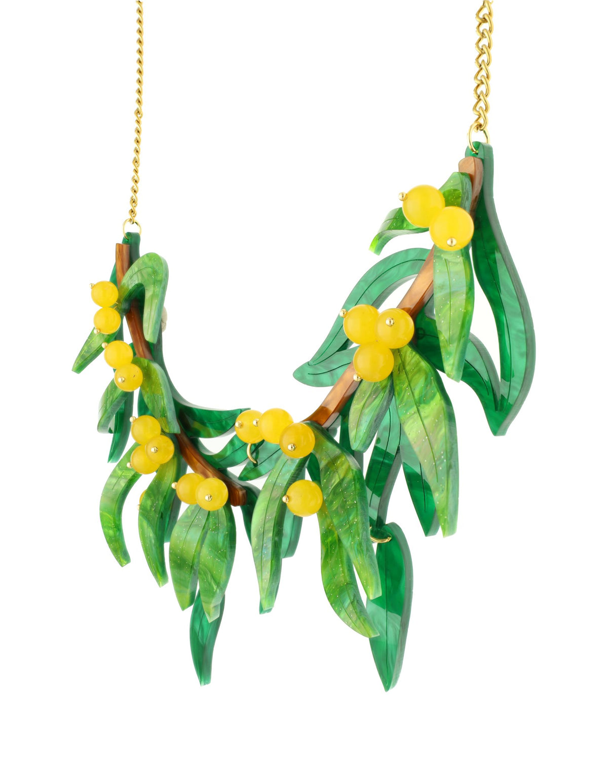 Glistening Wattle Garland Necklace