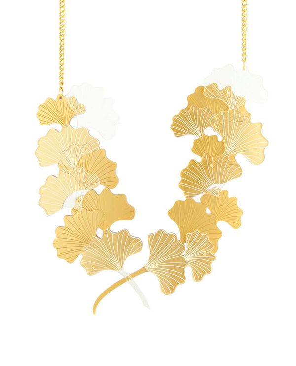 Golden Ginkgo Necklace