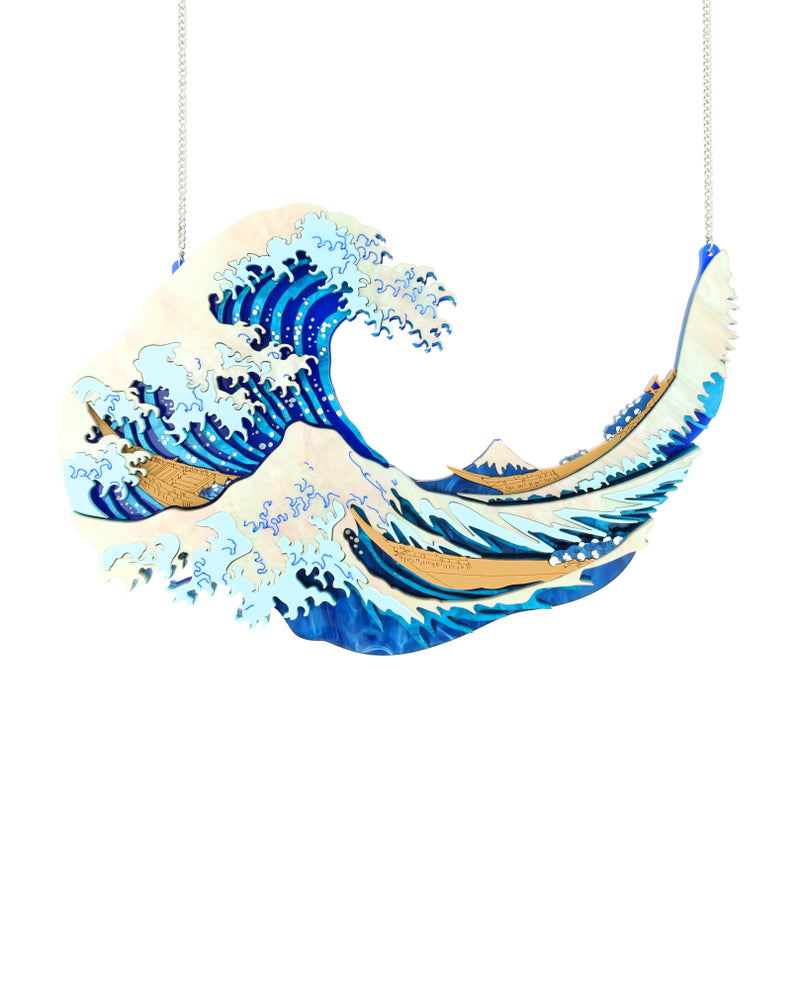 Great Wave off Kanagawa Statement Necklace