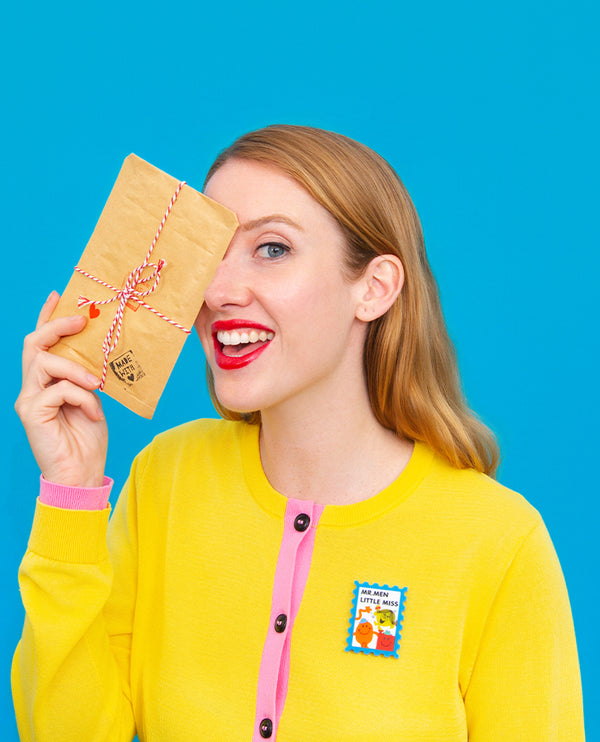 Greetings from Dillydale Stamp Brooch