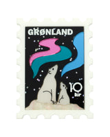 Greetings from Greenland Stamp Brooch