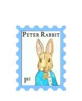 Greetings from Peter Rabbit Stamp Brooch