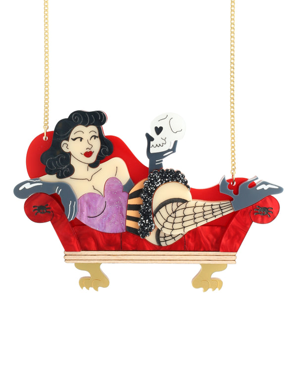 Halloween Pin Up Girl Necklace