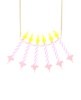 Happy Pink Birthday! Candles Necklace