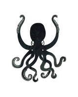 Happy black octopus brooch