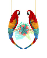 Happy colourful macaws statement necklace