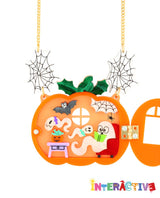 Haunted Pumpkin Hideout Necklace - Interactive -