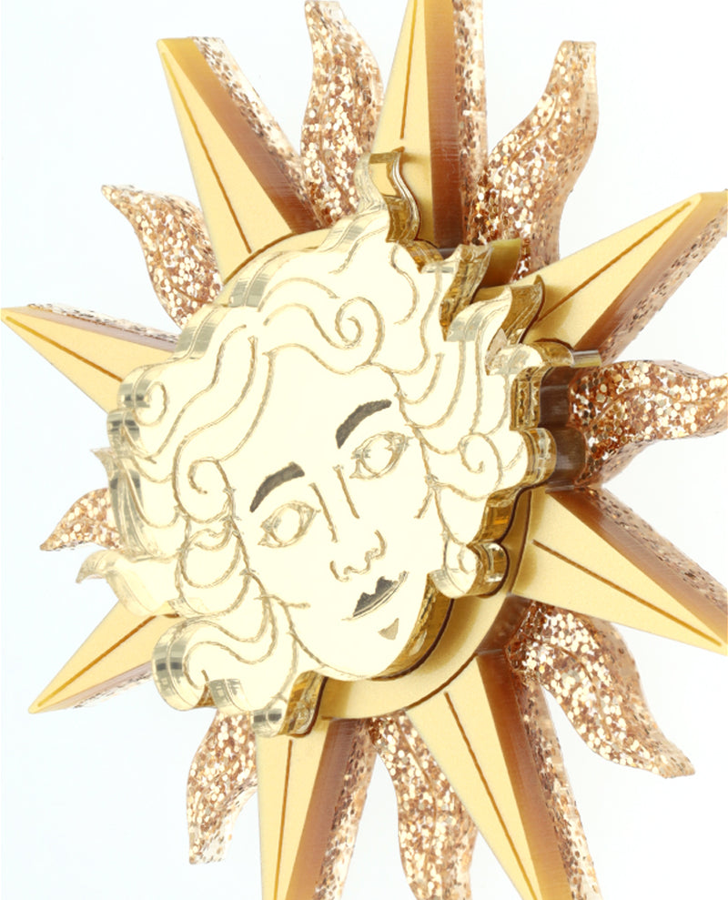 Helios and his Sunrays Brooch