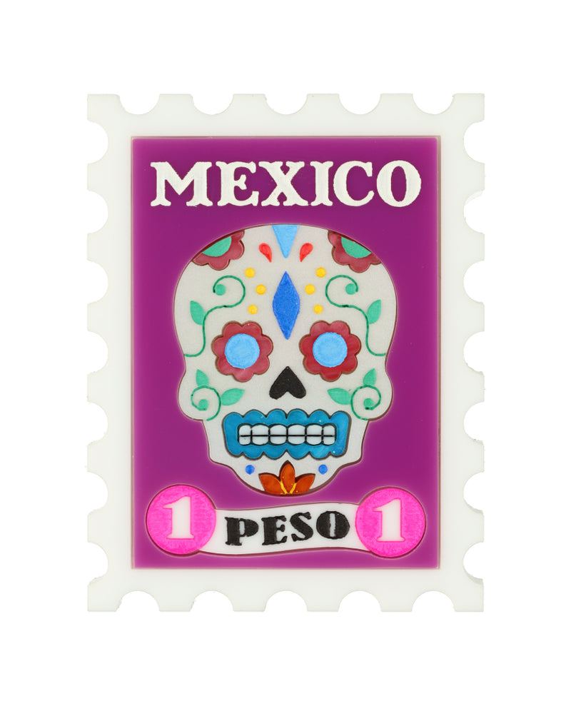 Hola, Mexico! Stamp Brooch