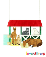 Horses in their Stable Necklace -Interactive-