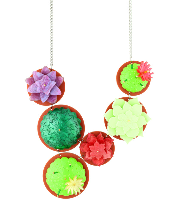 Hues of Succulenta Necklace