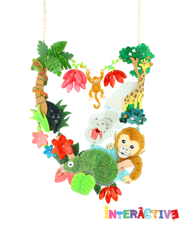 In The Jungle With Clementine the Chameleon Necklace -Interactive-