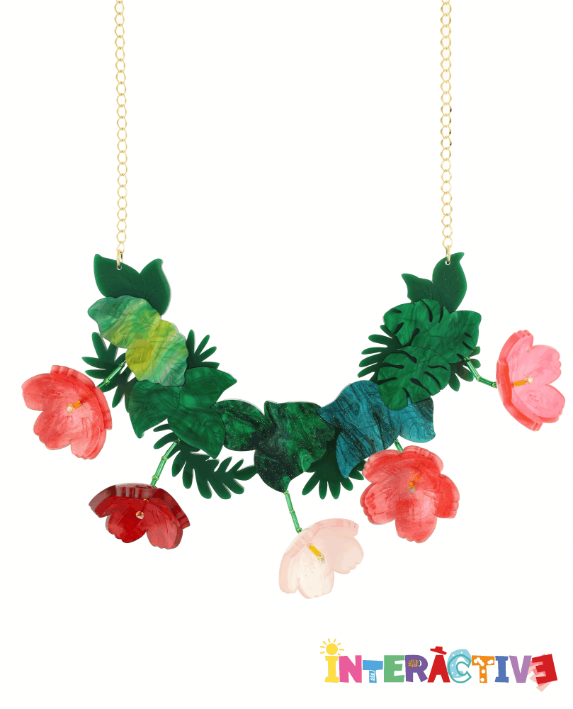 In The Tropical Leaves Necklace -Interactive-