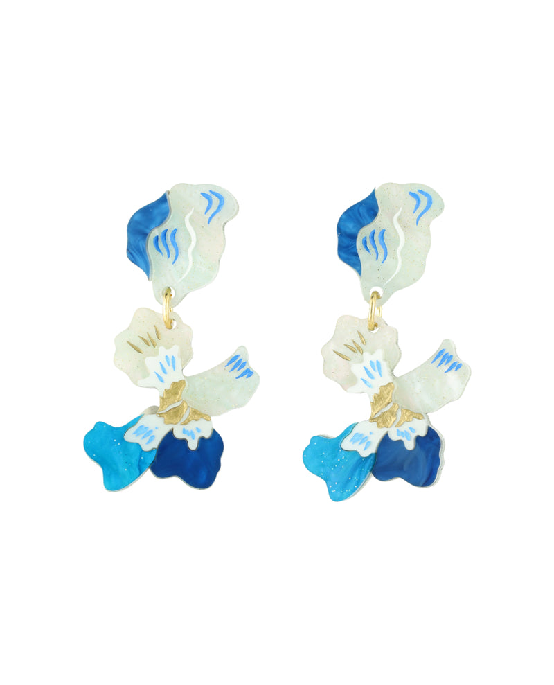 Indigo Iris Earrings