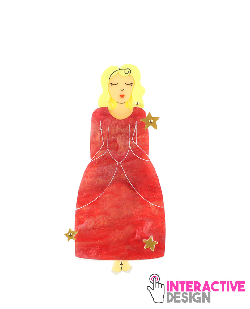 Interchangeable Princess dresses brooch - Interactive -