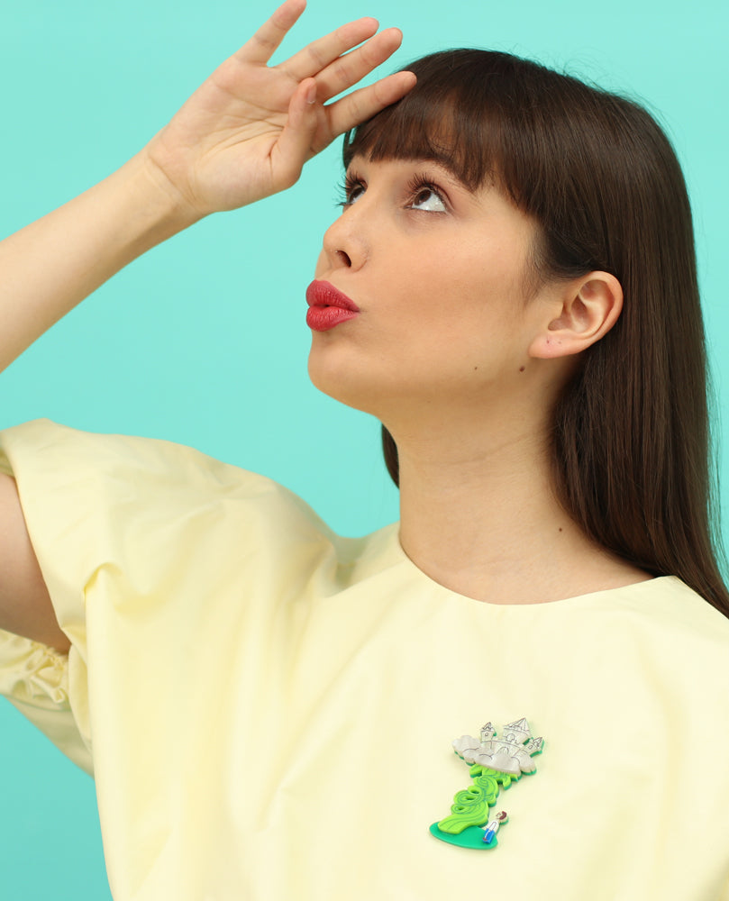 Jack and the Beanstalk brooch
