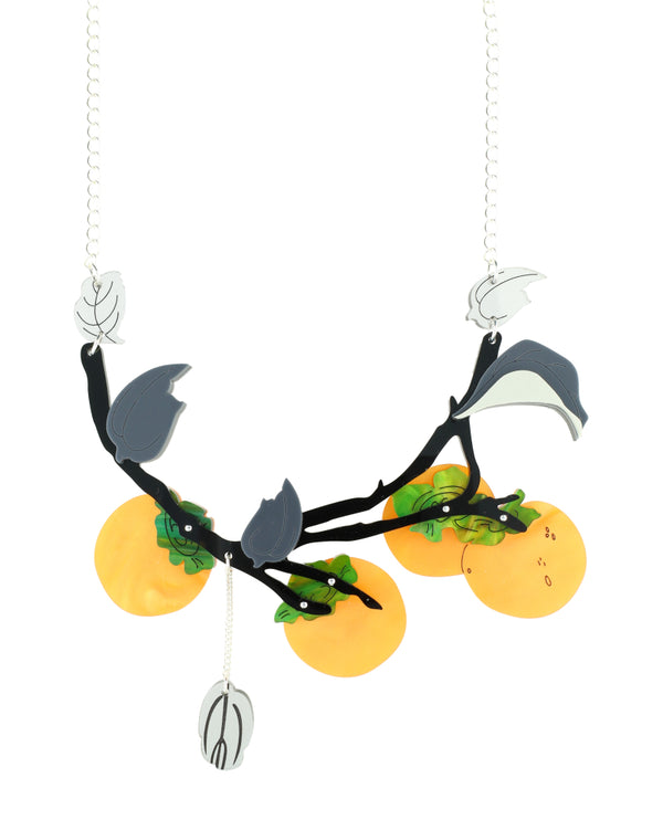 Japanese Persimmon Fruit Necklace
