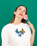 Kaleidoscope Butterfly Trio Necklace