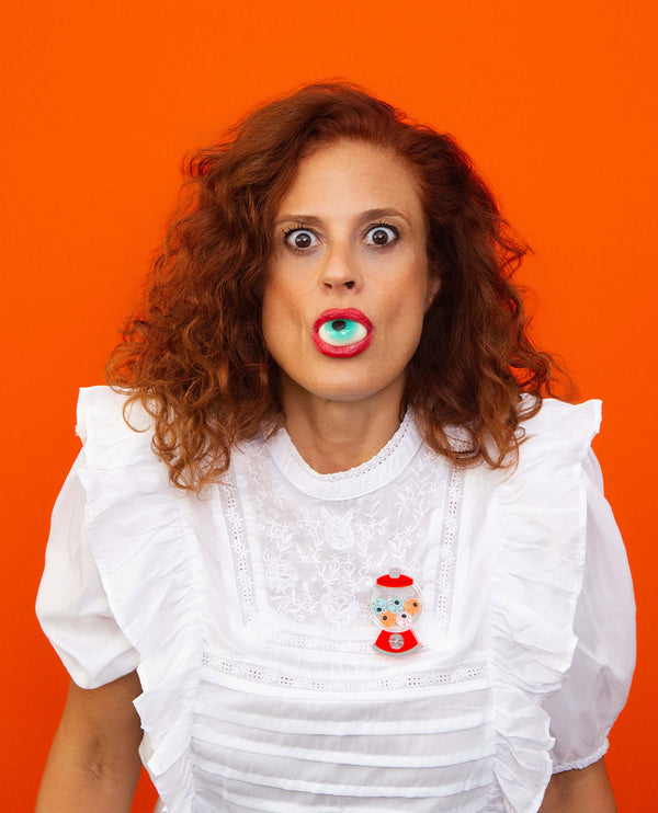 Keep an Eye on the Gum Machine Brooch - Interactive -