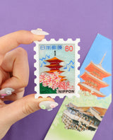 Kiyomizu Temple in Kyoto Stamp Brooch