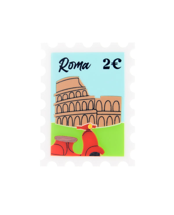 La Dolce Vita Roma Stamp Brooch