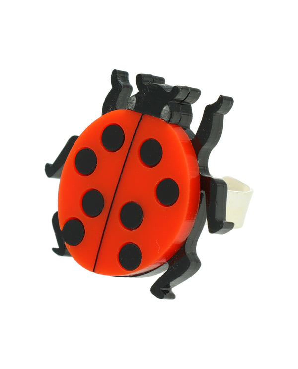Lady Bug Crawling Ring