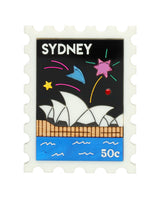 Let’s Celebrate in Sydney Stamp Brooch