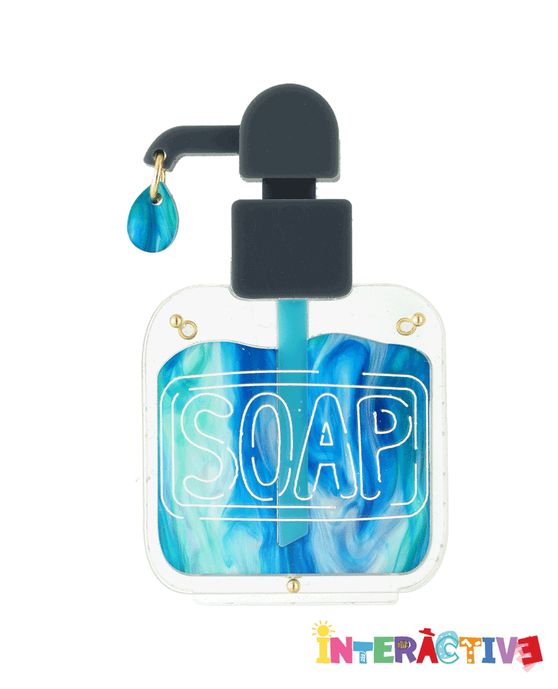 Little Drop of Soap Brooch -Interactive-