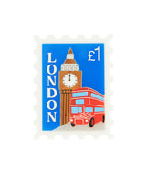 London City Life Stamp Brooch