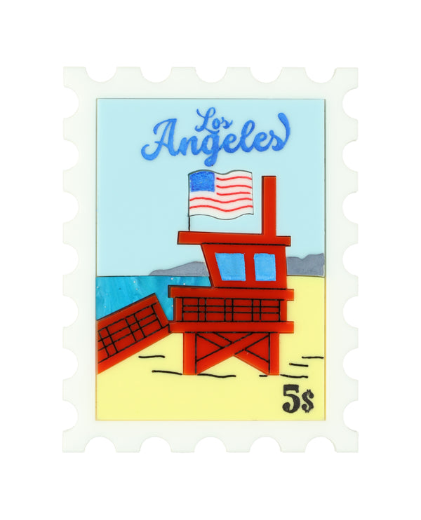 Los Angeles By The Bay Stamp Brooch