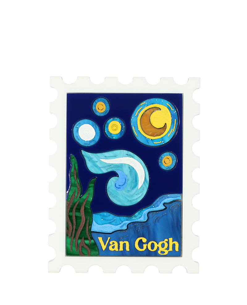 Magical Starry Night Stamp Brooch