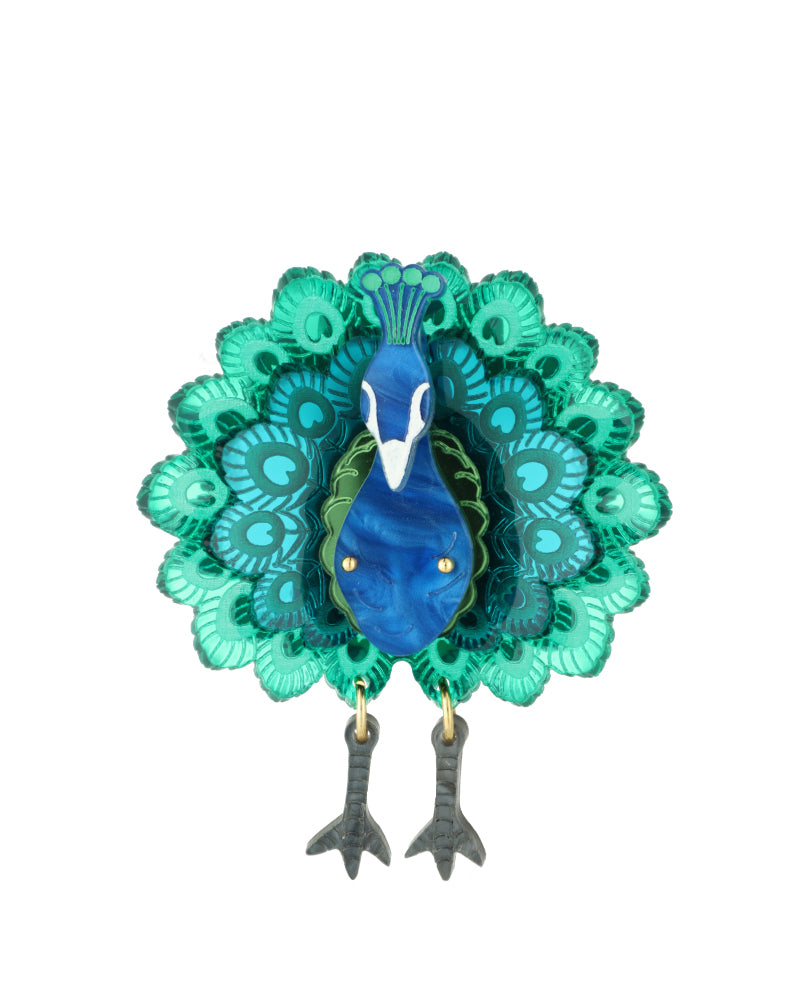 Majestic Peacock Statement Brooch