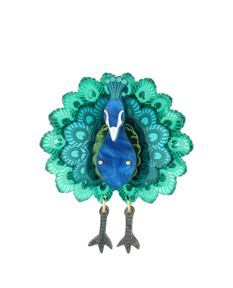 Majestic Peacock Statement Brooch