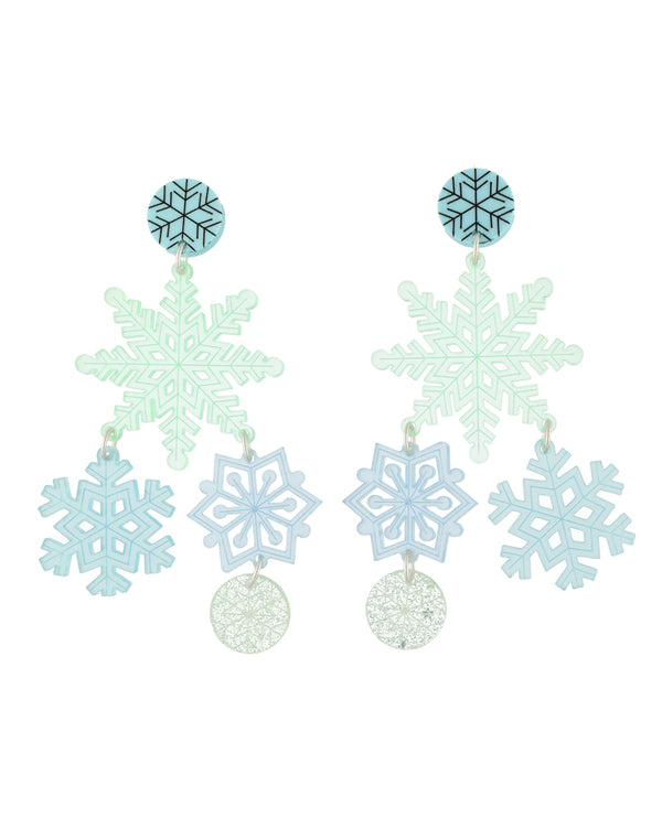 Many Frozen Snowflakes Earrings