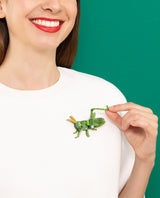 Meadow Grasshopper Brooch -Interactive-