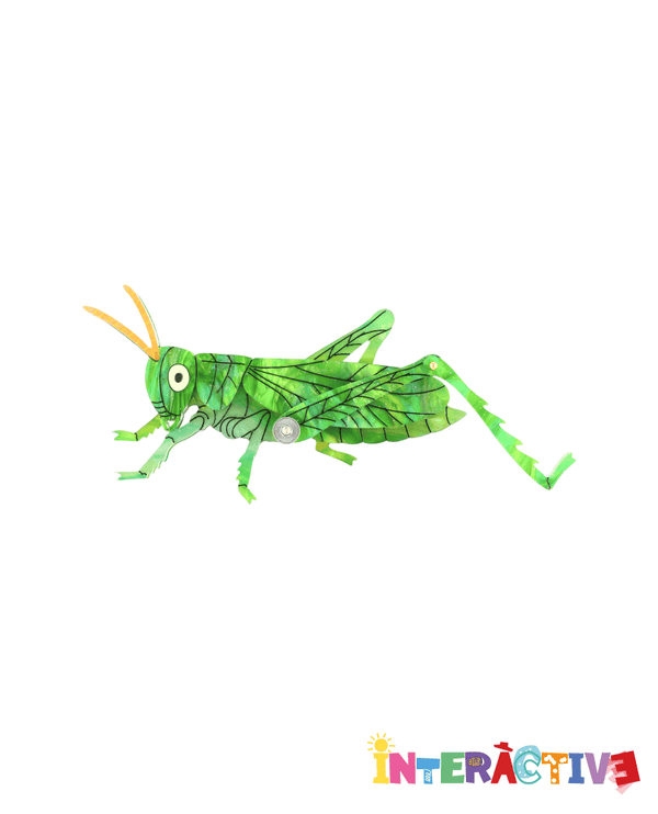 Meadow Grasshopper Brooch -Interactive-