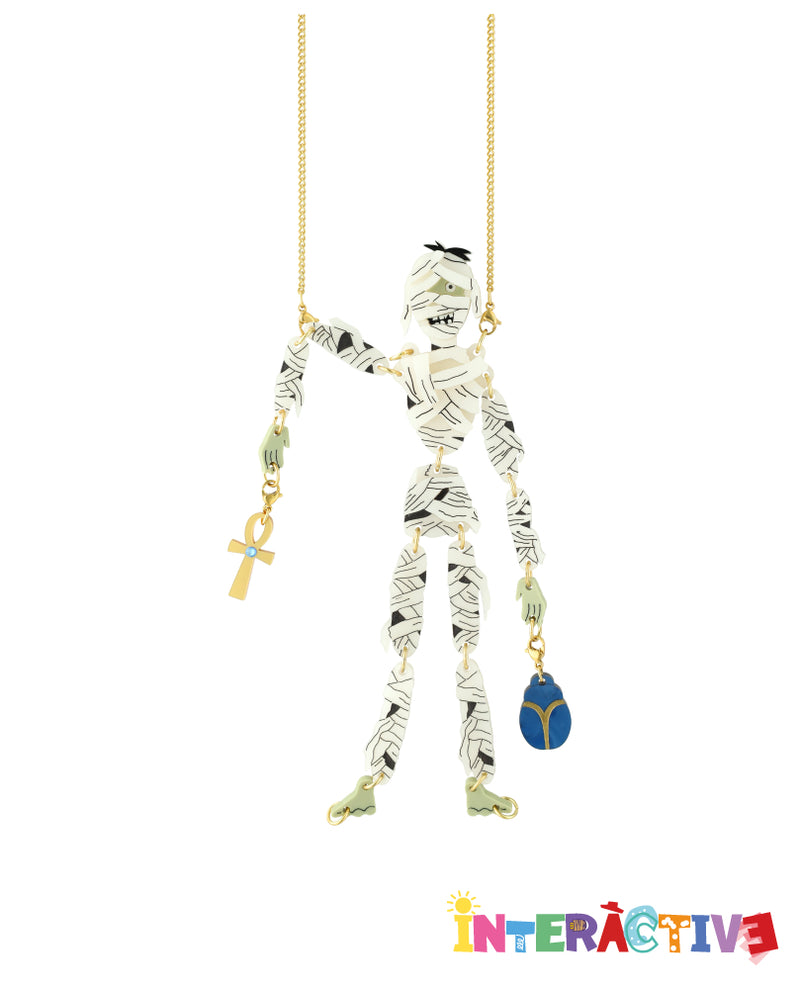 Menacing Mummy Mannequin Necklace -Interactive-