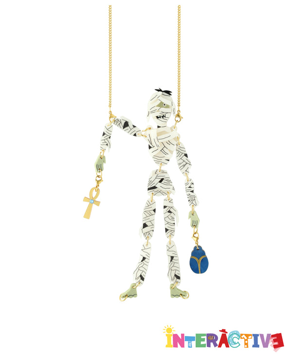 Menacing Mummy Mannequin Necklace -Interactive-