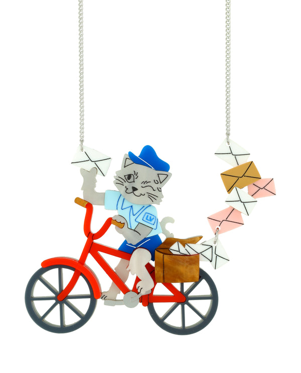 Merlin the Mail Kitty Necklace