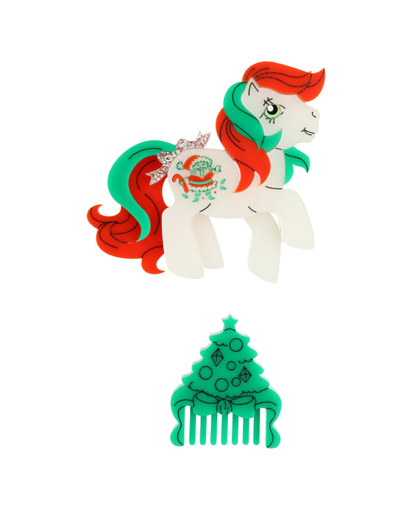 Merry Treat Pony and her Comb Brooch
