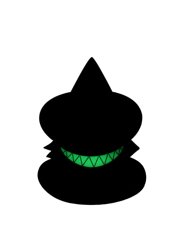 Mischievous Cat Witch Brooch -Glow in the dark -