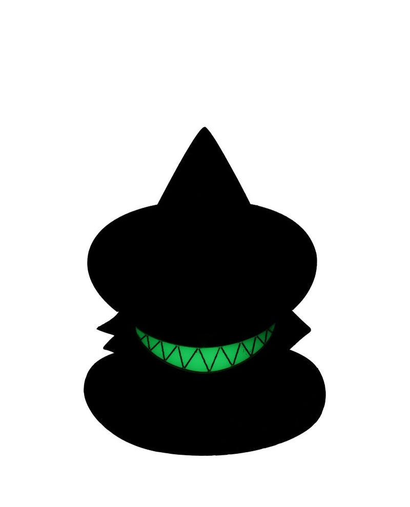 Mischievous Cat Witch Brooch -Glow in the dark -