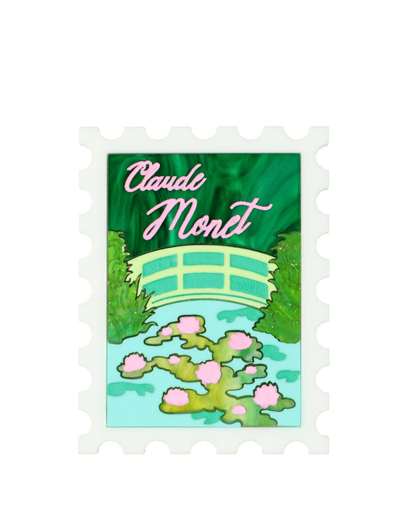Monet’s Lily Garden Stamp Brooch