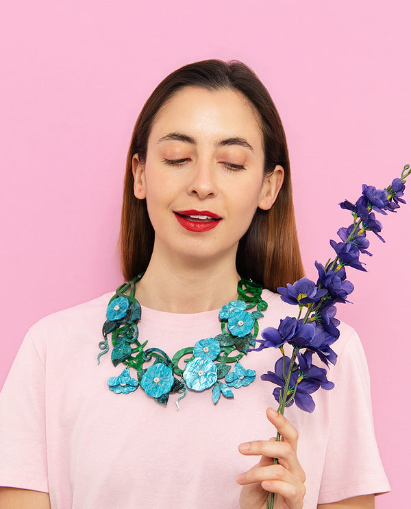 Morning Glory Climbing Statement Necklace