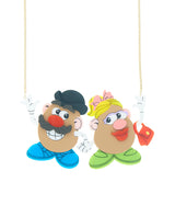 Mr. and Mrs. Potato Head Necklace