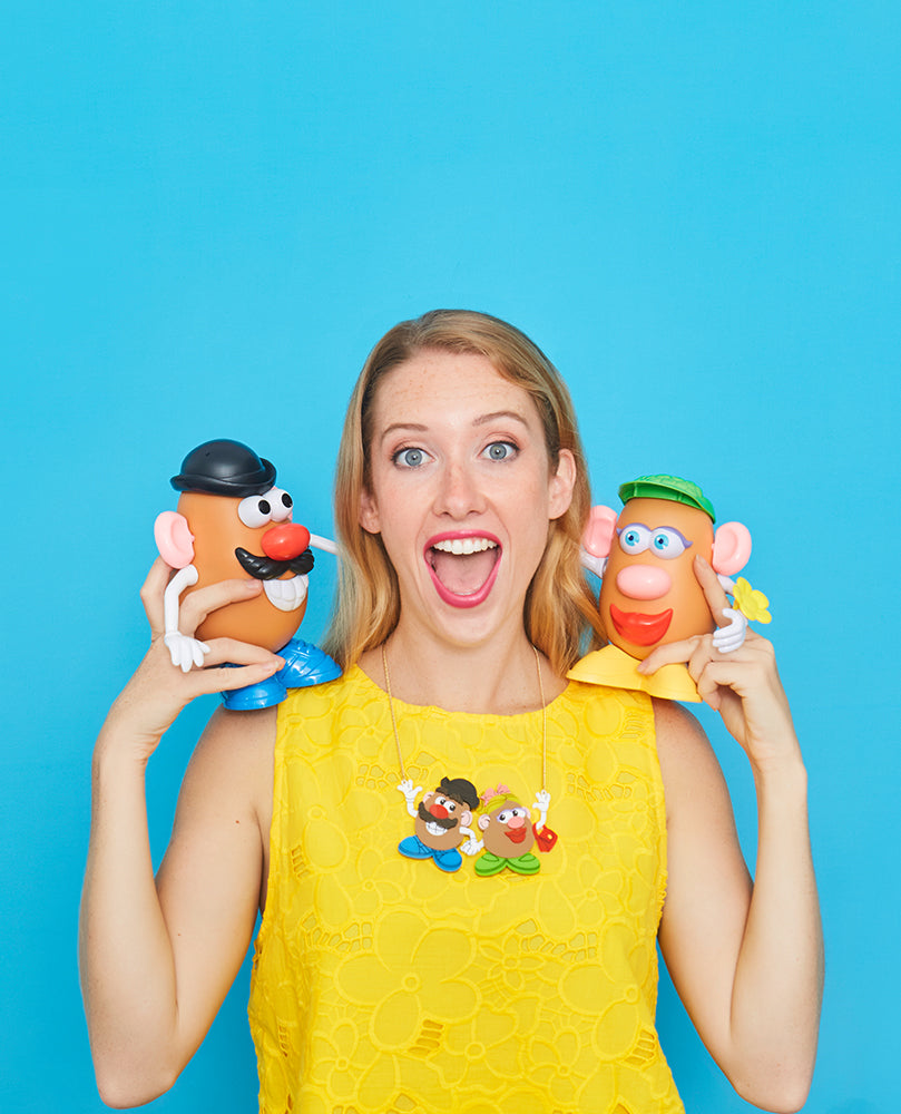 Mr. and Mrs. Potato Head Necklace