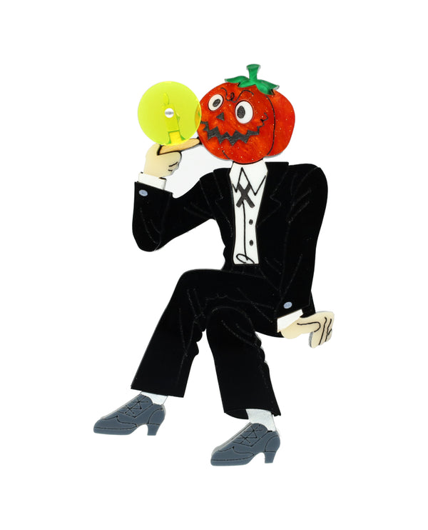 Mr. Pumpkin Man Brooch