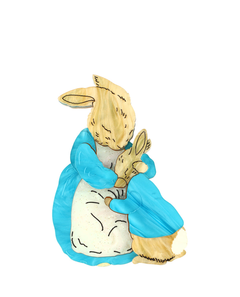 Mummy Catching Rabbit Mummy Rabbit Love Brooch – La Vidriola