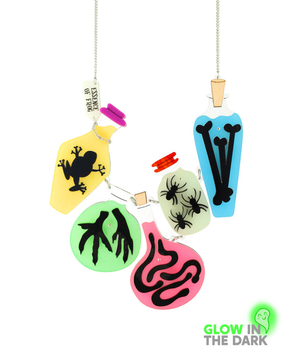 My Witchy Potions Necklace -Glow in the Dark-