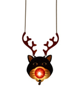 My cat has dressed up as Rudolph necklace - interactive -